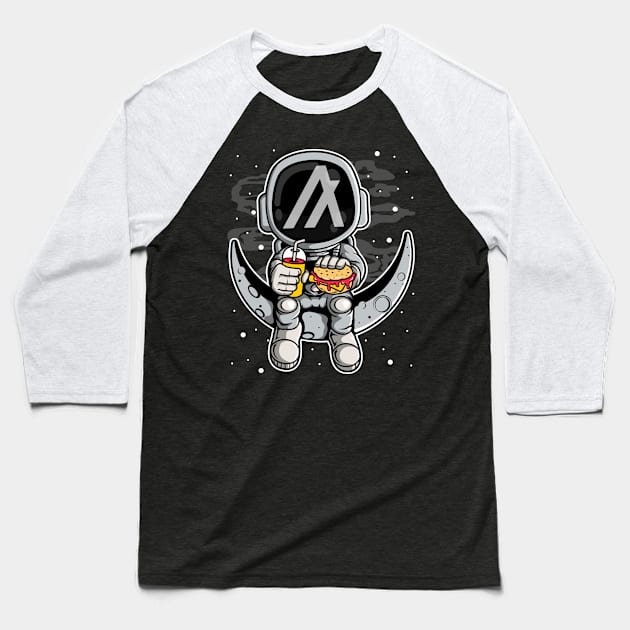 Astronaut Fastfood  Algorand ALGO Coin To The Moon Crypto Token Cryptocurrency Wallet Birthday Gift For Men Women Baseball T-Shirt by Thingking About